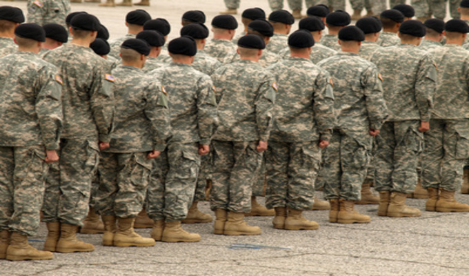 soldiers in formation
